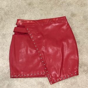 Pleather Mini Skirt from h:ours